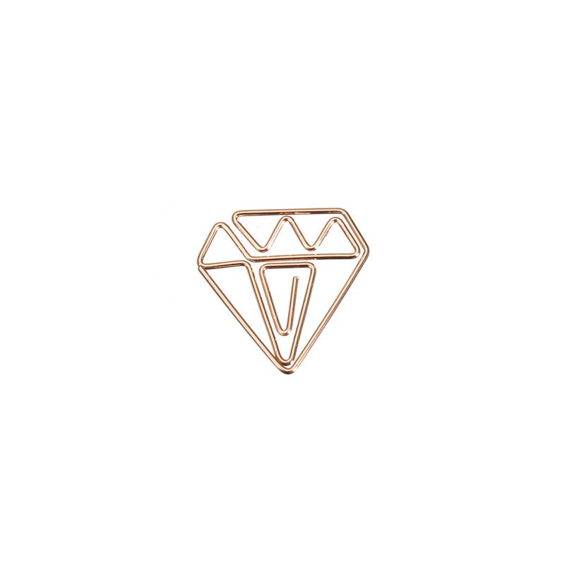 4ks Rose Gold Diamond Poháre Nástroje Plánovač Záložiek Na Scrapbooking Kovová Sponka Na Papier