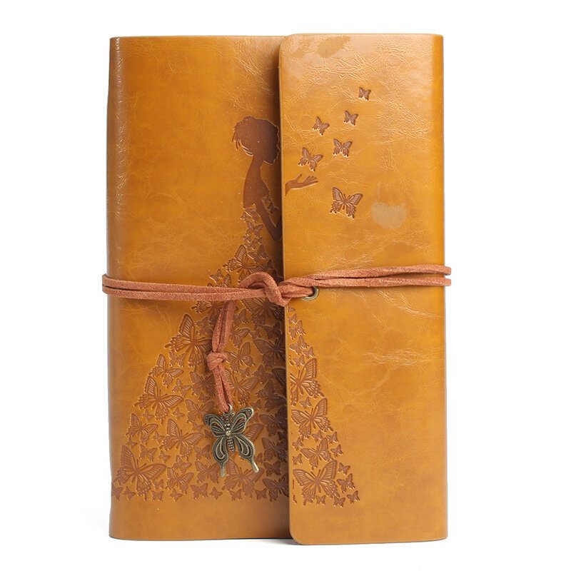 Cestovný Zápisník V Originálnej Koženej Väzbe Ručne Vyrobený S Voľnými Listami Vo Vintage Štýle
