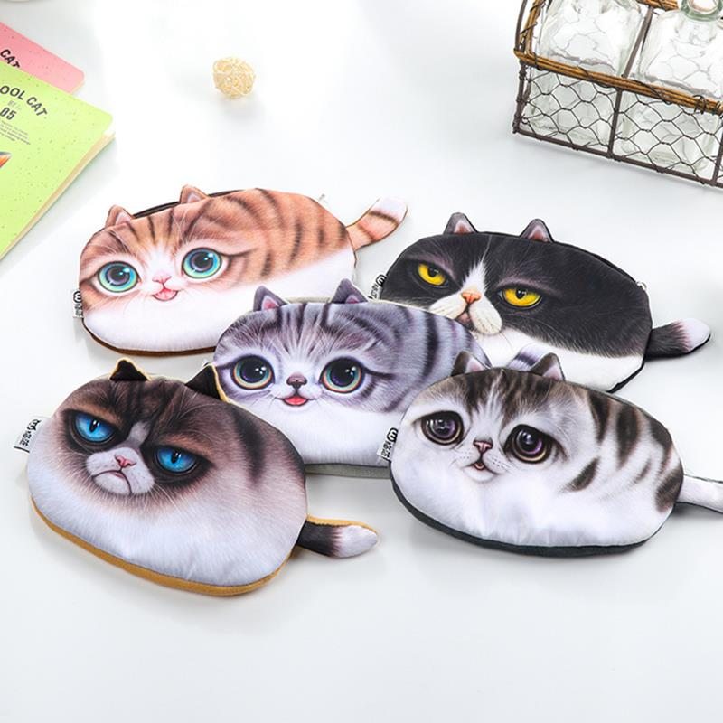 Emulational Kawaii Cats Puzdro Na Zips Na Ceruzku Veľkokapacitné Vrecko Na Pero Kreatívna Roztomilá Škatuľka Na Písacie Potreby