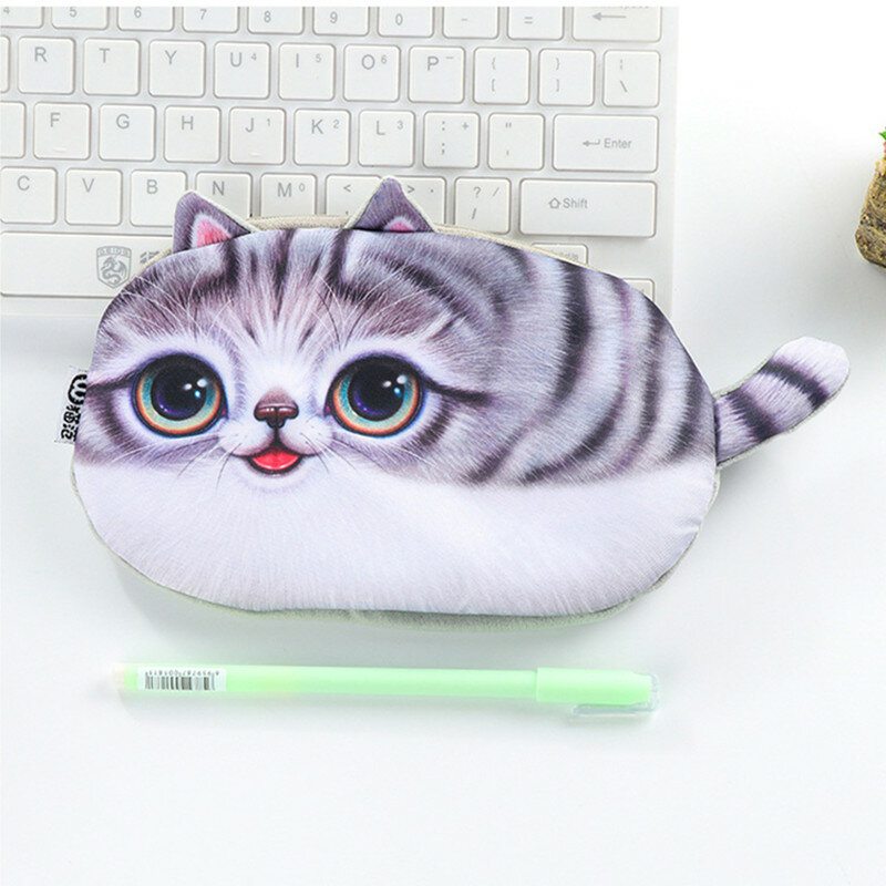 Emulational Kawaii Cats Puzdro Na Zips Na Ceruzku Veľkokapacitné Vrecko Na Pero Kreatívna Roztomilá Škatuľka Na Písacie Potreby