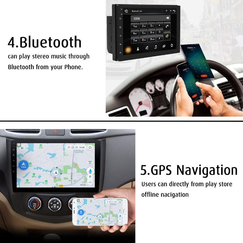 Imars 7 Palcový 2din Pre Android 8.0 Autorádio Mp5 Prehrávač 2.5d Obrazovka Gps Wifi Bluetooth Fm So Zadnou Kamerou