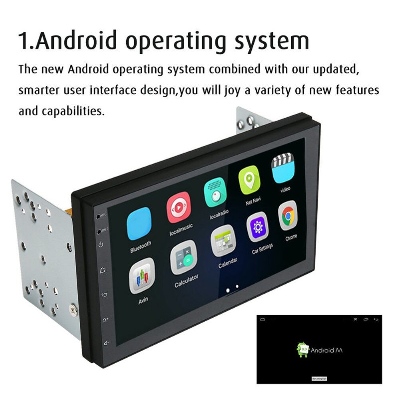 Imars 7 Palcový 2din Pre Android 8.0 Autorádio Mp5 Prehrávač 2.5d Obrazovka Gps Wifi Bluetooth Fm So Zadnou Kamerou