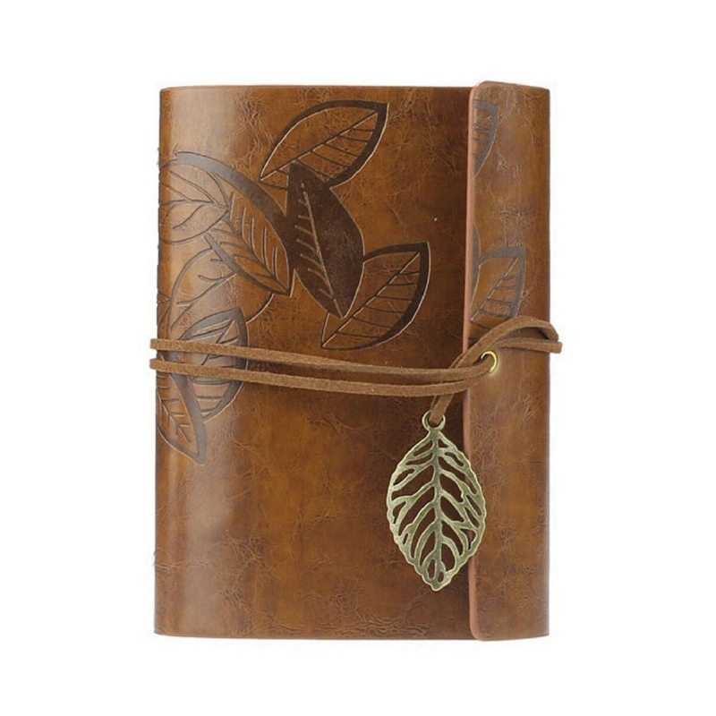 Mäkký Obal Vintage Leaf Leather Blank Cestovný Denník Zápisník Plánovač Poznámkový Blok Detské Darčeky
