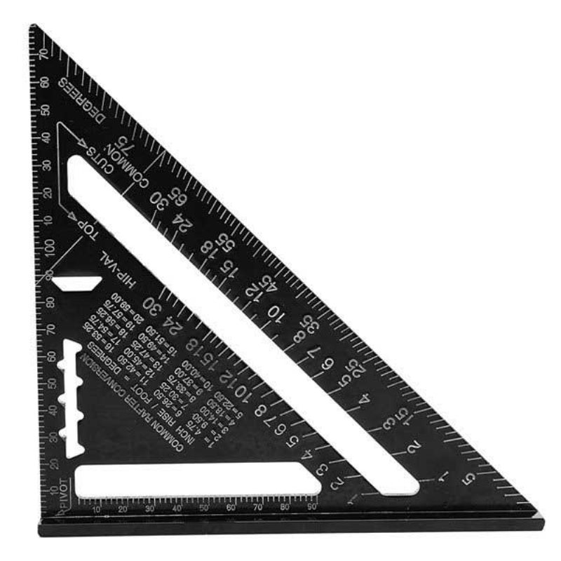 Raitool Ar01 260x185x185mm Metrické Trojuholníkové Pravítko Z Hliníkovej Zliatiny Čierne