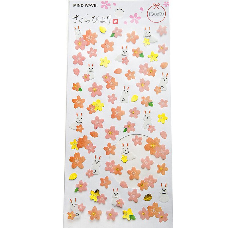 Romantic Cherry Blossoms Diy Samolepky Dekoratívne Scrapbookingový Diár Album Stick Label Decor Craft