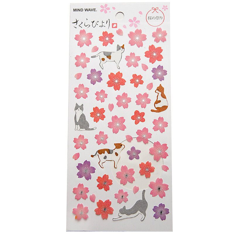 Romantic Cherry Blossoms Diy Samolepky Dekoratívne Scrapbookingový Diár Album Stick Label Decor Craft