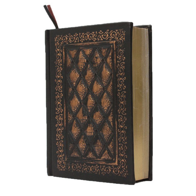 Vintage Klasický Čierny Zlatý Kockovaný Denník S Umelým Syntetickým Rámom Ručne Vyrábaný Zápisník