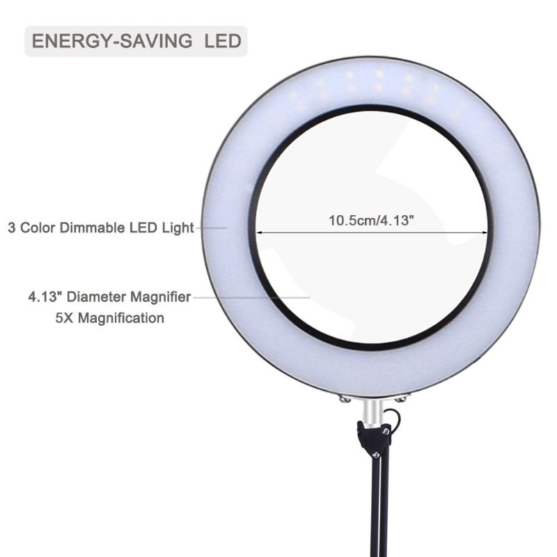 Zväčšovacie Sklo Usb Led 3 Farby Podsvietená Lampa S Lupou Na Čítanie/prepracovanie/spájkovanie