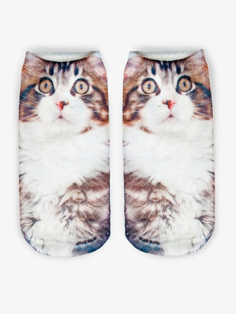 3d Digitálna Tlač Design Animals Vysoko Kvalitné Dámske Lodičkové Ponožky Členkové