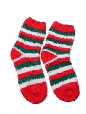 Coral Fleece Roztomilý Vianočný Kreslený Vzor Ponožky Bowknot Zahusťovanie Tepelné Long Sox