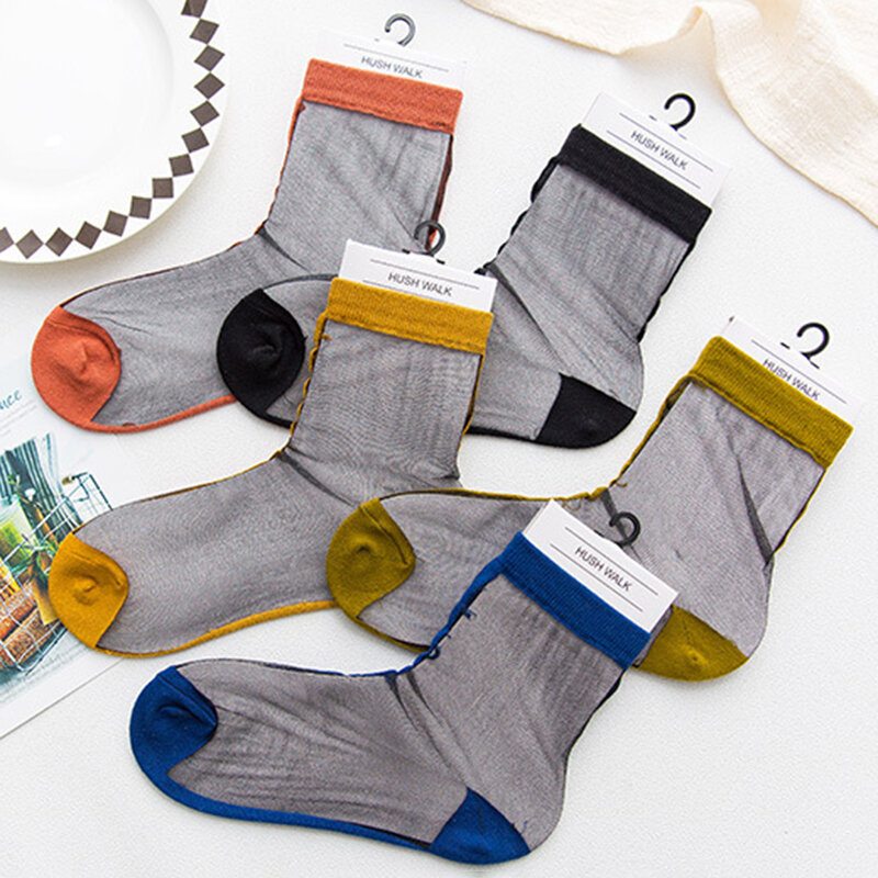 Dámske Nádherné Letné Ponožky Z Divokého Hodvábu Vogue S Tenkými Priedušnými Strednými Trubicami