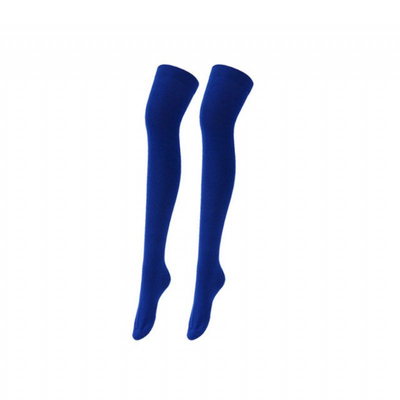 Jednofarebné Svetlé Hodvábne Dlhé Vysoké Ponožky Zahusťujúce Plus Tučná Bavlna Tenká Časť A Nad Kolená