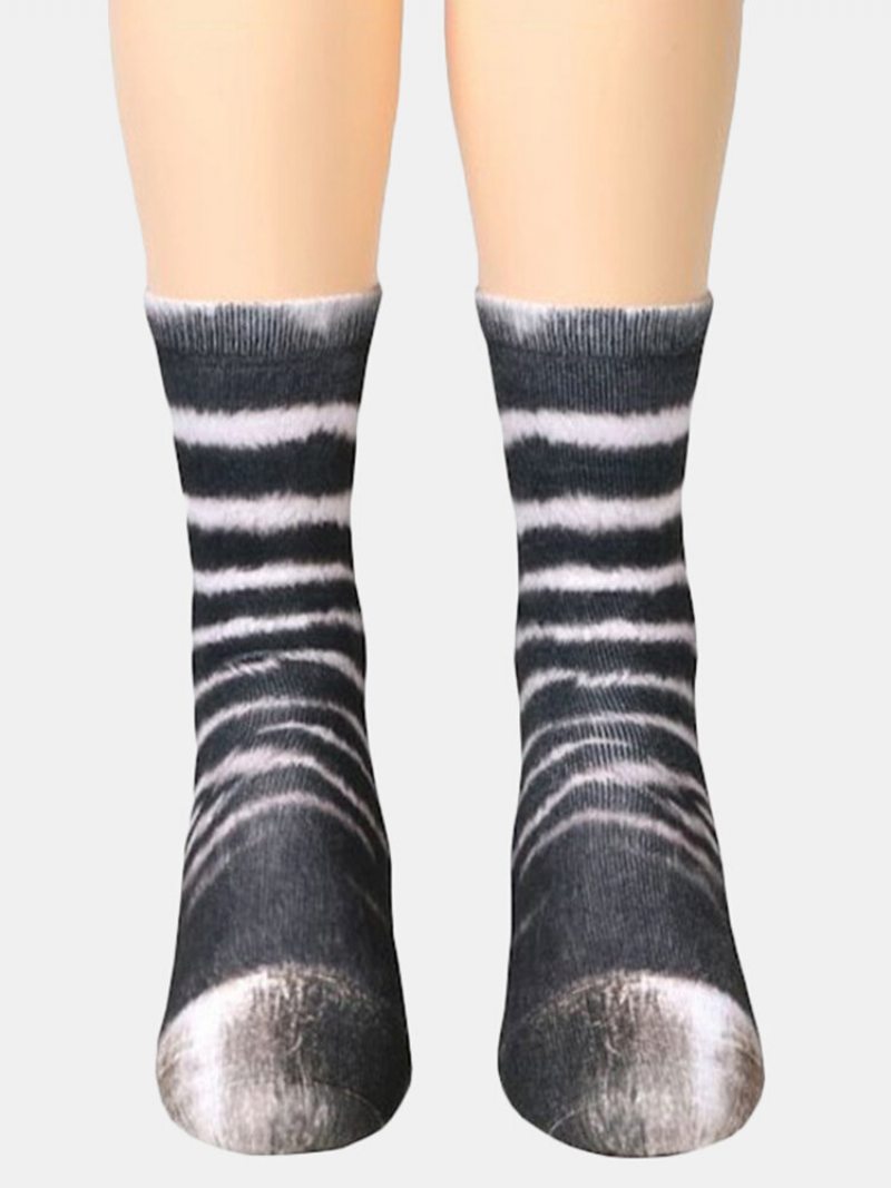 Unisex Ponožky Pre Dospelých S Potlačou Zvierat Animal Tube Socks 3d Print So Zvieracími Nohami