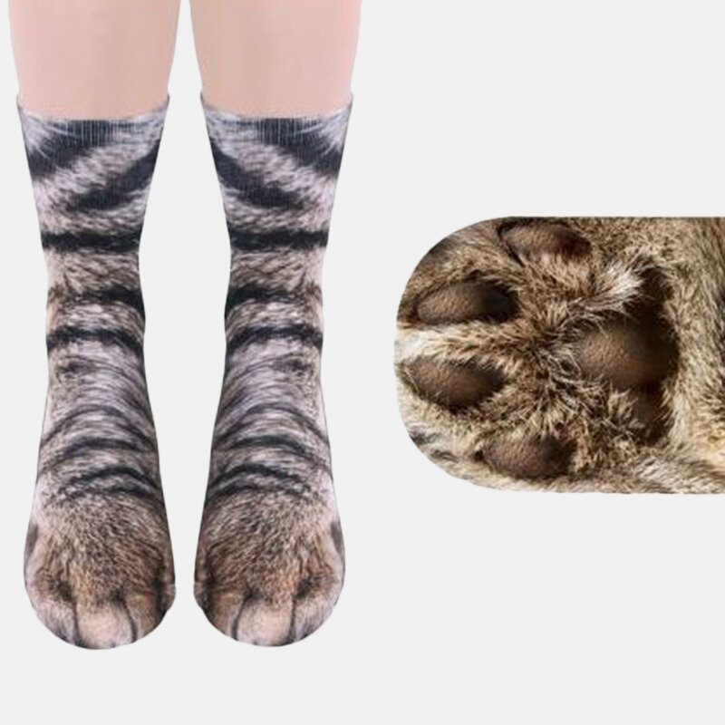 Unisex Ponožky Pre Dospelých S Potlačou Zvierat Animal Tube Socks 3d Print So Zvieracími Nohami