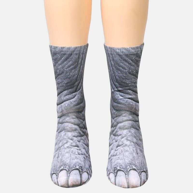 Unisex Ponožky Pre Dospelých S Potlačou Zvierat Animal Tube Socks 3d Print So Zvieracími Nohami