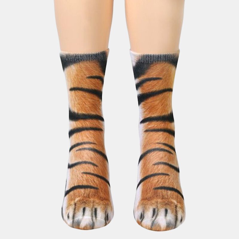 Unisex Ponožky Pre Dospelých S Potlačou Zvierat Animal Tube Socks 3d Print So Zvieracími Nohami