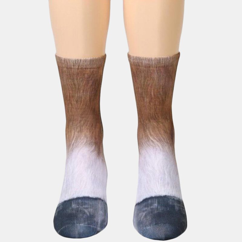 Unisex Ponožky Pre Dospelých S Potlačou Zvierat Animal Tube Socks 3d Print So Zvieracími Nohami