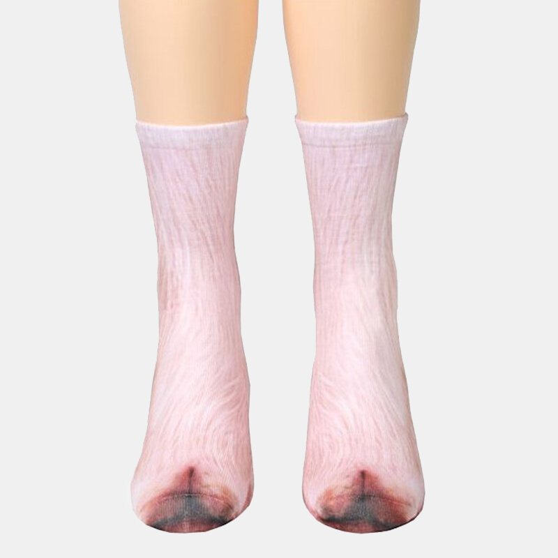 Unisex Ponožky Pre Dospelých S Potlačou Zvierat Animal Tube Socks 3d Print So Zvieracími Nohami