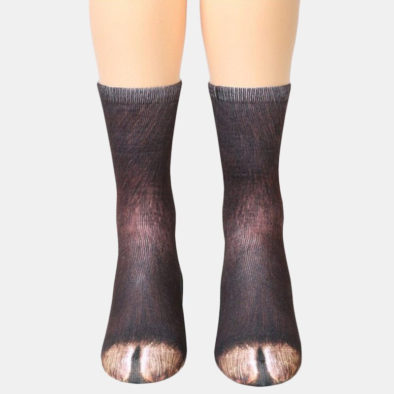 Unisex Ponožky Pre Dospelých S Potlačou Zvierat Animal Tube Socks 3d Print So Zvieracími Nohami