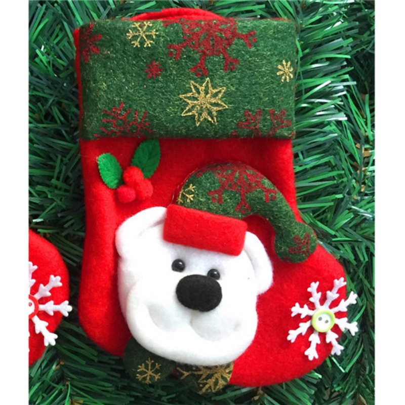 Vianočná Dekorácia Ponožky Snehuliak Vianočné Darčeky Starší Medveď Jeleň Na Vianočný Stromček