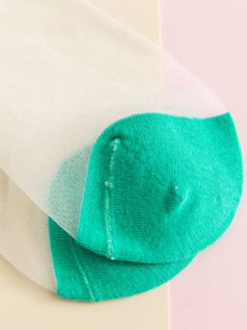 Ženy Bavlna Sklo Hodváb Kontrastný Farebný Vzor Písmen Tenké Ponožky