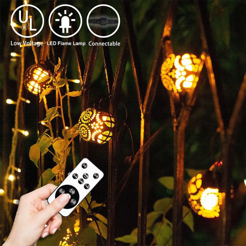 8pcs 3 Metre Led Lampa S Tekvicovým Plameňom Efektné Halloweenske Svetlá Jemná Šnúrka Na Svetlo S Dutým Infračervené Ovládanie Tekvicové Vianočná Dekorácia Ornament Vodotesný