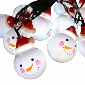 Cute Delicate 10 20 30 Led Útulný Romantický Snehuliak Svetlá Šnúrka Vianočné Lampy Párty Dekorácia Nádvoria Ozdoby
