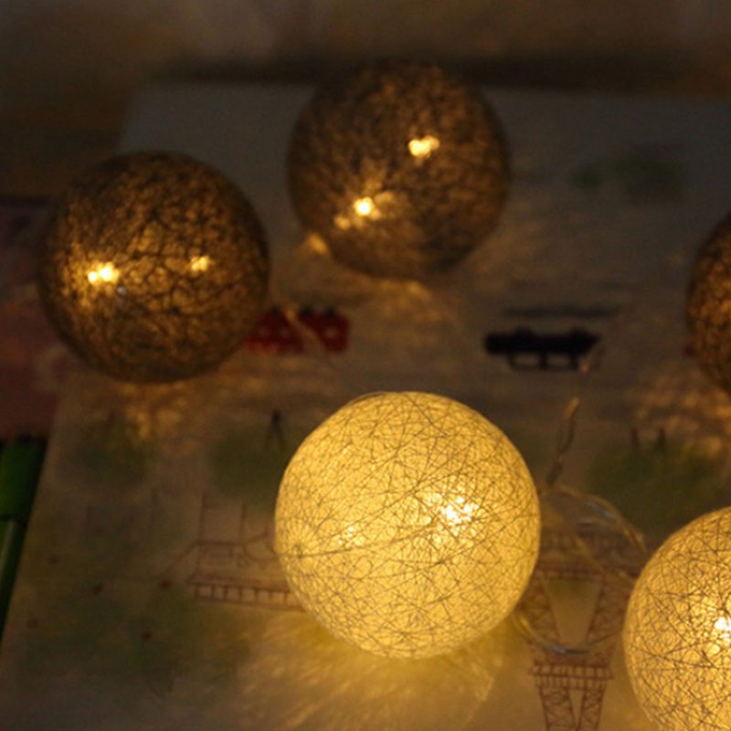 Dekoratívne Led Bavlnené Guľôčkové Lampy Dekorácie Do Detskej Izby Svetlá Krásne Rozprávkové Svetielka Vianočné Osvetlenie