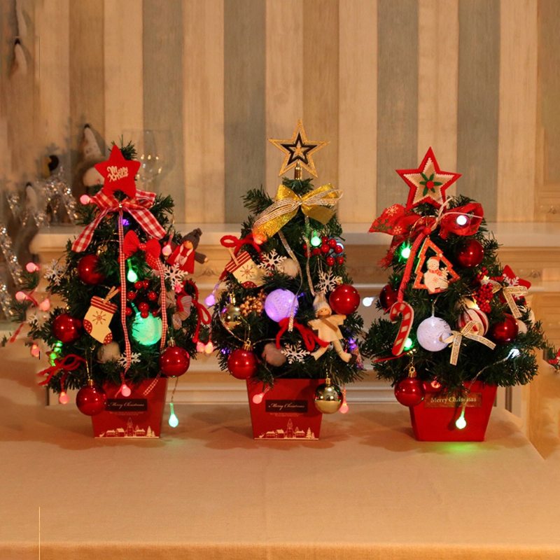 Diy Mini Vianočný Stromček S Červeným Kartónovým Podstavcom Pre Kancelárske Školské Reťazce Dekorácie Fotografické Rekvizity Stolný Santa Tree