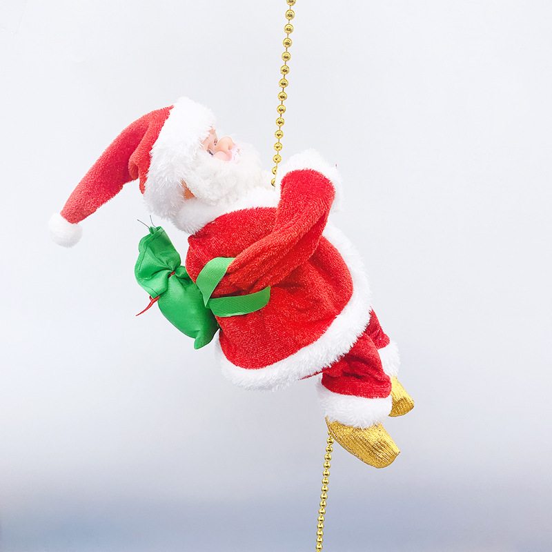 Elektrický Lezecký Korálkový Záves Lezenie Po Schodoch Hračka Santa Claus Lezecké Korálky Vianočné Ozdoby Na Okná
