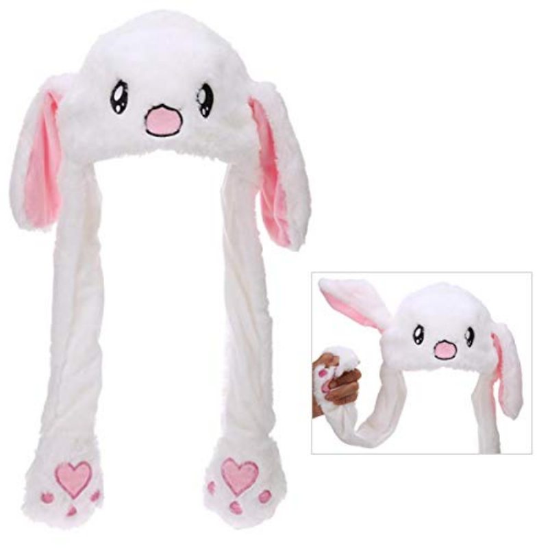 Králičia Čiapka Uša Pohyblivá Skákacia Funny Bunny Plyšová Cosplay Na Vianočný Večierok