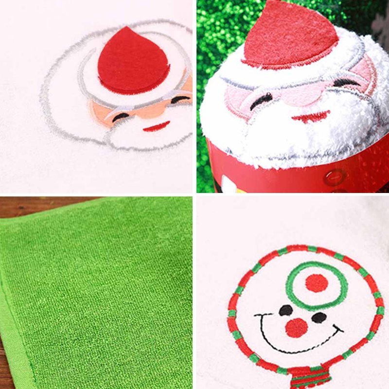 Kreatívne Súpravy Vianočných Utierok Vianočná Torta A Bavlnená Utierka Santa Claus Pre Deti Mäkká Hladká