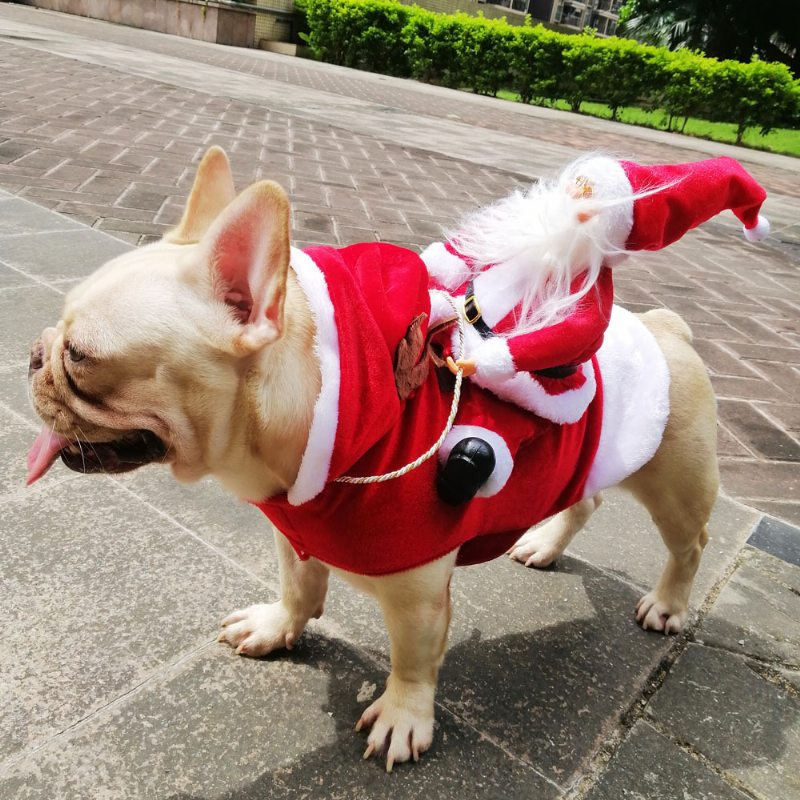 Pes Vianočný Kostým Santa Claus Jazdecký Vianočné Oblečenie Pre Domáce Zvieratá Jeleňa Produkty Pre