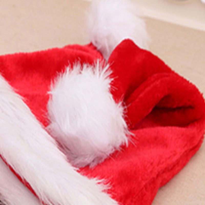 Rekvizity Na Vianočný Večierok Zväčšujú Zahustenie Vianočné Ozdoby Dospelé Deti Obyčajné Plyšové Čiapky Santa Čiapka