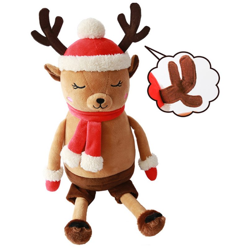 Roztomilé Plyšové Vianočné Hračky Santa Claus Vianočná Dekorácia Snehuliak Elk Plyšová Hračka Na Ruky Hrejivý Vankúšik