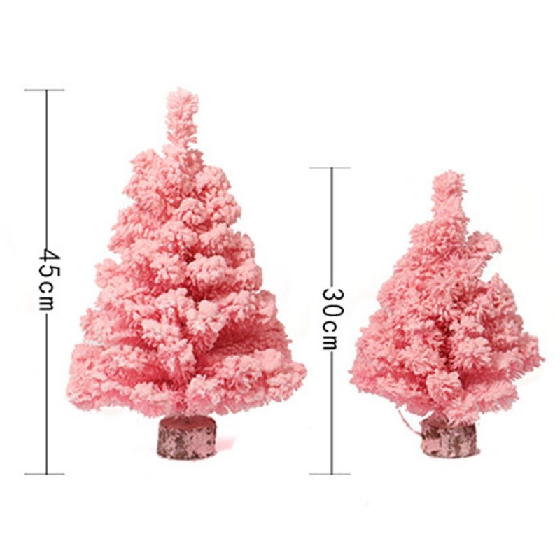 Ružový Vianočný Stromček Na Párty V Spálni Dekorácia Na Plochu Santa Tree Ornament Luxusný Emulačný Stojan Na