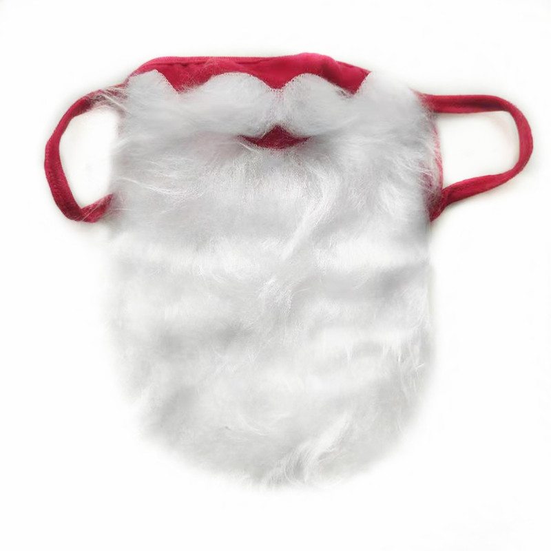 Santa Claus Maska Na Bradu Funny Dress Up Červená Vianočná Prachotesná Bavlnená Na Tvár