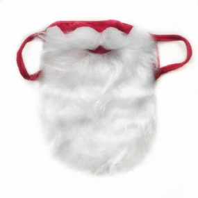Santa Claus Maska Na Bradu Funny Dress Up Červená Vianočná Prachotesná Bavlnená Na Tvár