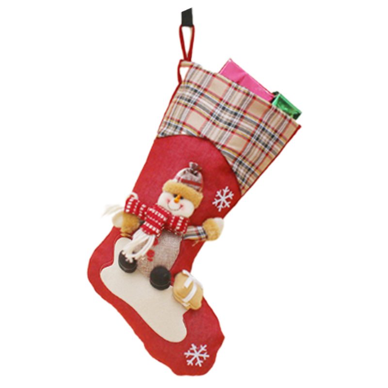 Santa Claus Snehuliak Ponožky Vysoko Kvalitné Vianočné Darčekové Tašky Dekoratívne Ozdoby