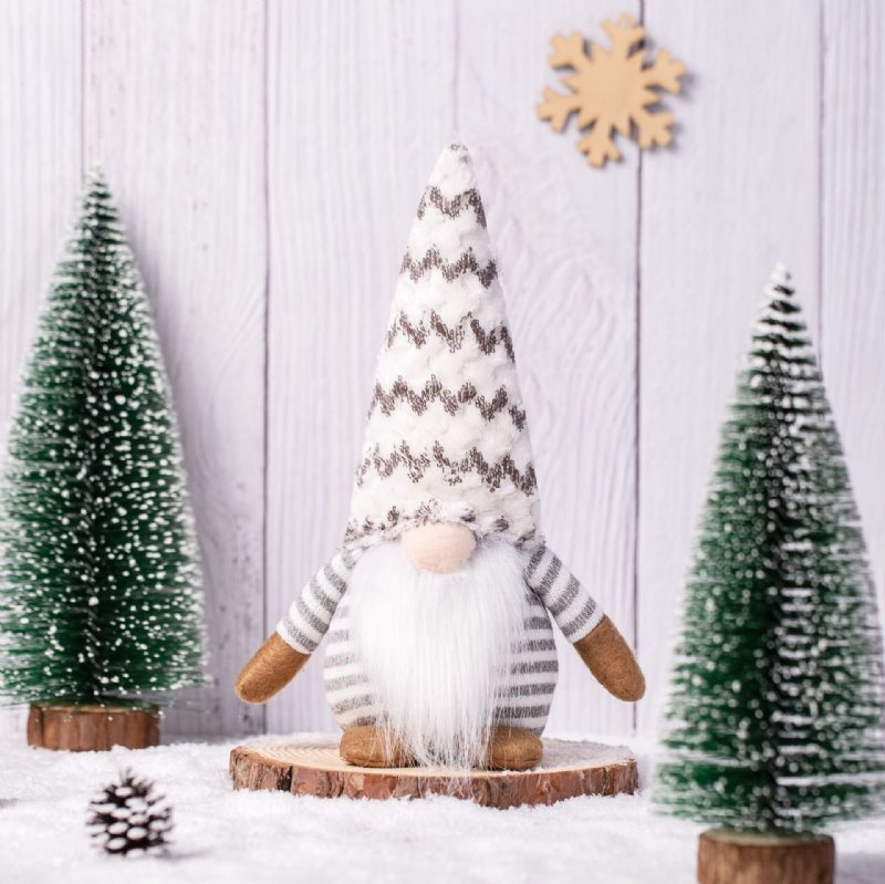 Severské Plyšové Pletené Vianočné Ozdoby Bábika Bez Tváre Lesný Starček Rudolph Ornamenty