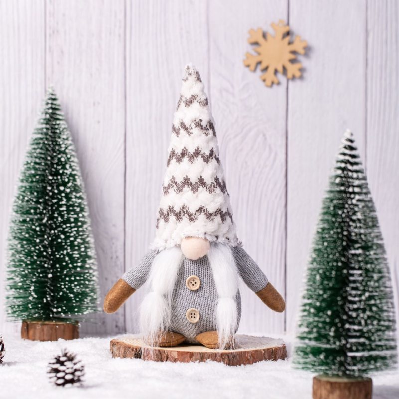 Severské Plyšové Pletené Vianočné Ozdoby Bábika Bez Tváre Lesný Starček Rudolph Ornamenty