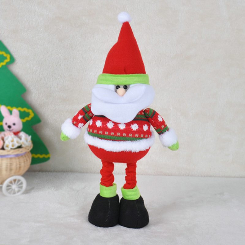 Stojaca Teleskopická Figúrka Snehuliaka Santa Clausa Predstavujúca Vianočnú Bábiku Na Darčeky