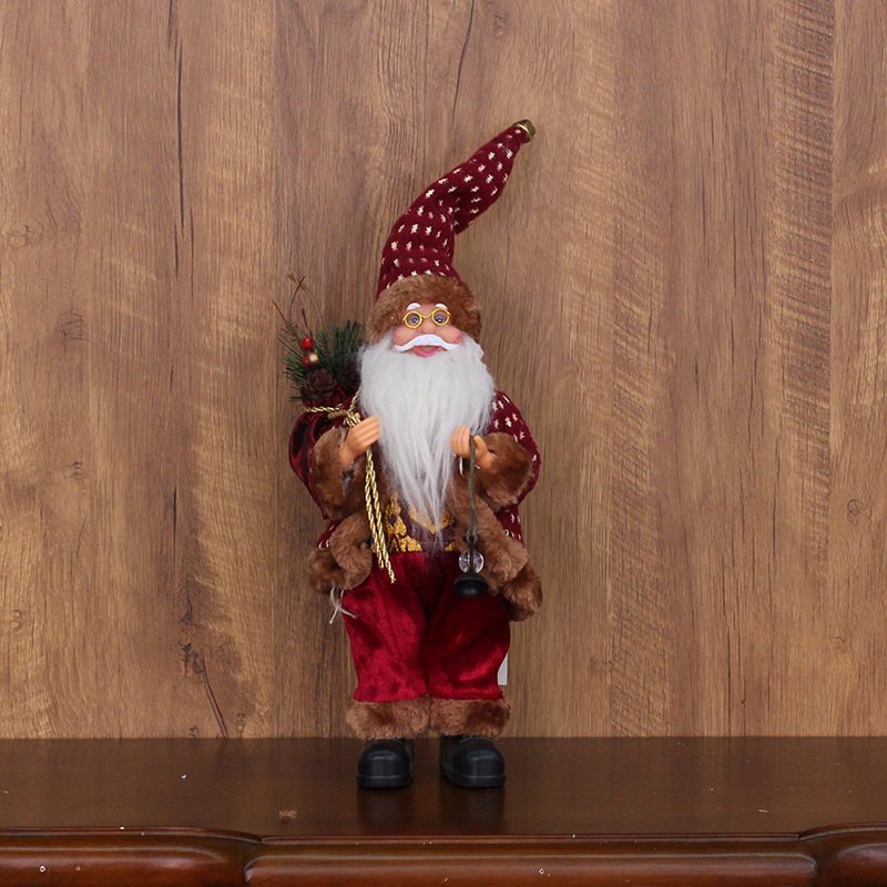 Vianočná Dekorácia Pre Bábiku Starca 30 cm Stojace Ozdoby Santa Clausa