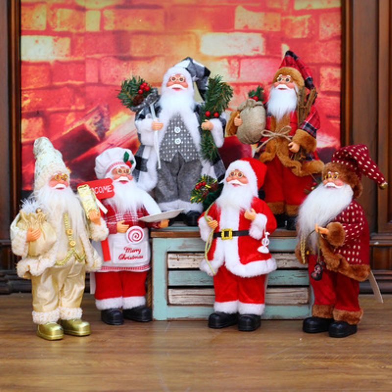 Vianočná Dekorácia Pre Bábiku Starca 30 cm Stojace Ozdoby Santa Clausa