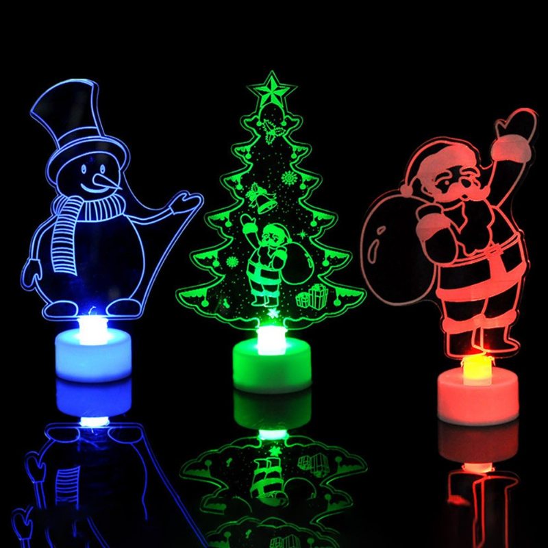 Vianočné 3d Svetlo Pre Spálňu Reštaurácia Hotelový Reťazec Vianočná Ozdoba Meniace Farbu 3d Ilúziová Lampa Meniaca
