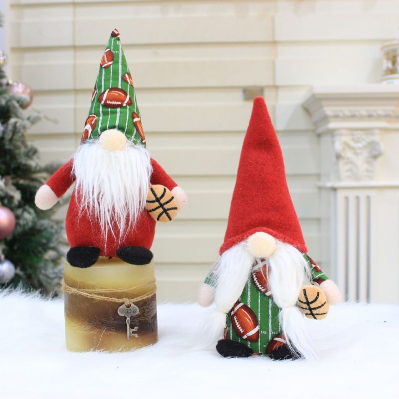 Vianočné Dekorácie Športové Trpaslík Rudolf Bez Tváre Santa Claus Ornamenty Ozdoby