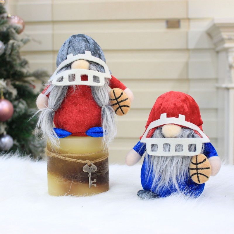 Vianočné Dekorácie Športové Trpaslík Rudolf Bez Tváre Santa Claus Ornamenty Ozdoby