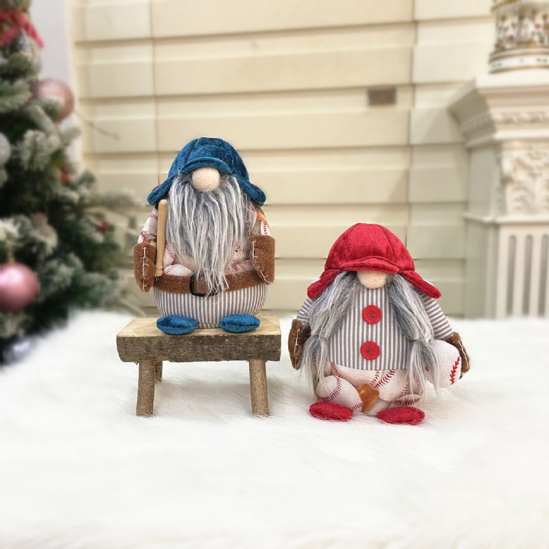 Vianočné Dekorácie Športové Trpaslík Rudolf Bez Tváre Santa Claus Ornamenty Ozdoby