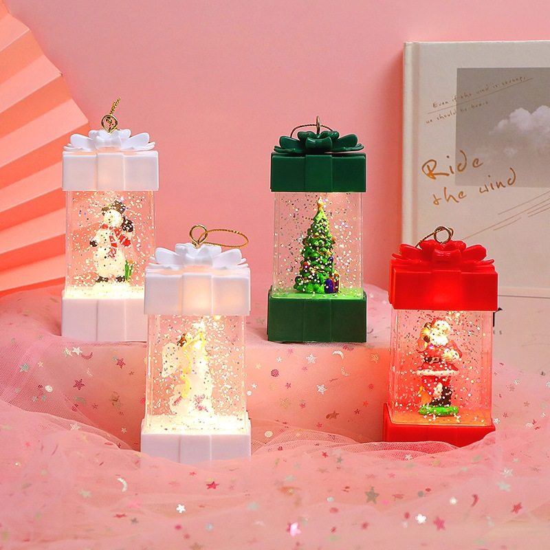 Vianočné Ozdoby Darčeky Darčekové Krabičky Krištáľové Gule Vodné Vstrekovanie Malé Olejové Lampy Svetelné