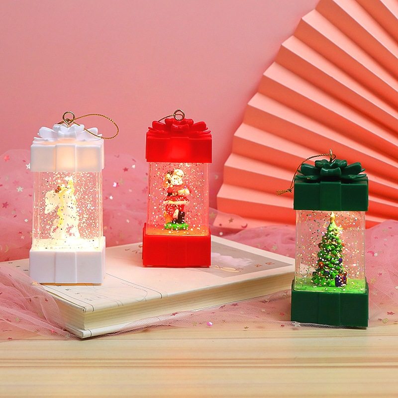 Vianočné Ozdoby Darčeky Darčekové Krabičky Krištáľové Gule Vodné Vstrekovanie Malé Olejové Lampy Svetelné